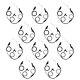 10pcs High Quality Radio 2-wire Headsets Clear Tube For Motorola Xpr6000 Xpr6100