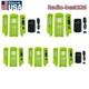 5pcs Housing Case Kit For Apx8000 Apx6000 M3 With Full Keypad Green With Keypad