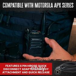 Alpha SDA1-APX-QD Quick Disconnect (QD) Police Lapel Microphone Headset Earpi