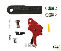 Apex 100-055 Red Flat-Faced Forward Set Sear & Trigger Kit for S&W M&P