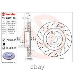 BREMBO 2x Bremsscheiben Gelocht/innenbel. Beschichtet 09. A817.11