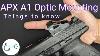 Beretta Apx A1 Optic Mounting Things To Know