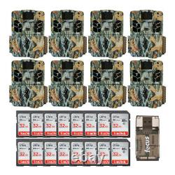 Browning Trail Cameras 18MP Dark Ops Apex Game Cam 8-Pack Kit with 32GB SD Cards