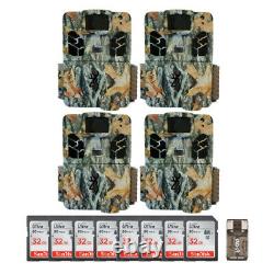 Browning Trail Cameras 18MP Dark Ops Apex Game Cam Four-Pack Kit w 32GB SD Cards