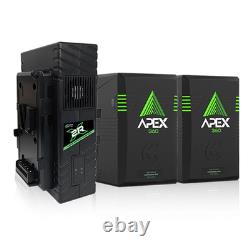 Core SWX Apex 360 Battery, 2-Pack withGP-X2RV Charger Kit, with Mini V-Mount Plate