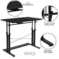 Flash Furniture Work From Home Kit Adjustable Computer Desk, Ergonomic Mesh