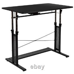 Flash Furniture Work From Home Kit Adjustable Computer Desk, Ergonomic Mesh