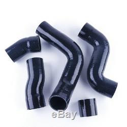 For Audi TT 225HP 1.8T 1999-2006 APX BAM BFV Silicone Intercooler Hose Kit Black