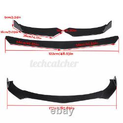 Front Rear Bumper Lip Spoiler Splitter Canards +86 Side Skirt Universal for BMW