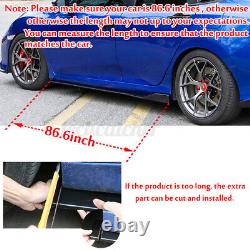 Front Rear Bumper Lip Spoiler Splitter Canards +86 Side Skirt Universal for BMW