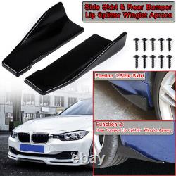 Front Rear Bumper Lip Spoiler Splitter Canards +86 Side Skirt Universal for BMW