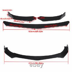 Front Rear Bumper Lip Spoiler Splitter Canards +86 Side Skirt for Dodge Charger