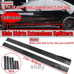 Front Rear Bumper Lip Spoiler Splitter Canards +86 Side Skirt for Dodge Charger