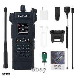 HAMGEEK APX-8000 12W Dual Band Radio Transceiver Walkie Talkie Kit Dual PTT +Mic