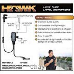 Hawk Lapel Mic for Motorola APX and XPR Radios Includes Earmolds