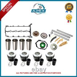 Land Rover Jaguar 2.0 Diesel 204dtd Piston With Liners Set And Chain Kit Gaskets