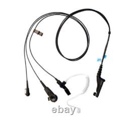 Motorola PMLN6123A IMPRES Black 3 Wire Surveillance Kit with Tube for APX
