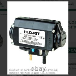 Pump Kit 1 Flavor 3/8 Out Pc Flojet Pump, Bracket, Fittings, 60 In. Tube