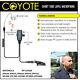 Quick Release Coyote Police Earpiece Mic For Motorola Apx4000 Apx6000 Apx7000