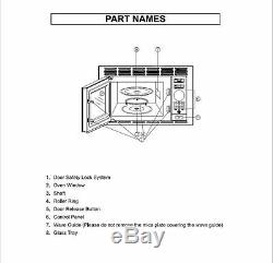 RV Motorhome GREYSTONE BLACK Built-in Microwave 0.9 CuFt w Trim Kit