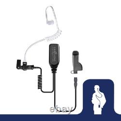 Radio Earpiece for Motorola APX Series, EP1334QR-PTT Quick Release Hawk Lapel