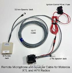 Remote Mic and Speaker Kit for Motorola XTL and APX Radios XTL2500 APX4500 6500