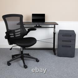 Stiles Work From Home Kit Adjustable Computer Desk, Ergonomic Mesh Office C