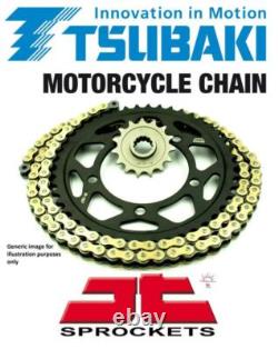 Suzuki GN250 82-99 Tsubaki RQ2 Gold X-Ring Chain & JT Sprocket Kit