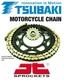 Suzuki Gn250 82-99 Tsubaki Rq2 Gold X-ring Chain & Jt Sprocket Kit