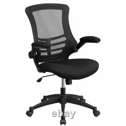 Work From Home Kit Glass Desk withKeyboard Tray, Ergonomic Mesh Office Chair & F