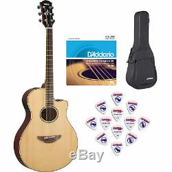 Yamaha APX600 NA Thin Body Acoustic-Electric Guitar withsoft case, strings &picks