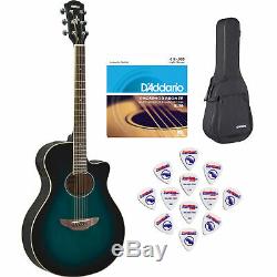 Yamaha APX600 OBB Thin Body Acoustic-Electric Guitar withsoft case, strings &picks