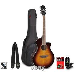 Yamaha APX600FM Acoustic-Electric Guitar Pack Tobacco Brown Sunburst