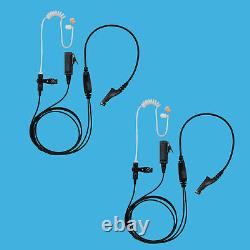 2 pièces d'écouteurs acoustiques transparents à 2 fils pour Motorola APX7000 APX8000