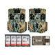 Browning Trail Cameras 18mp Dark Ops Apex Game Cam Two-pack Kit Avec 32 Go De Cartes Sd