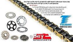 Ducati 1100 Monstre / S 09-10 Tsubaki Alpha Gold X-ring Chain & Jt Sprocket Kit