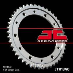 Kit chaîne Tsubaki Alpha Gold X-Ring & pignon JT pour Honda CB1000R 8-G 08-16