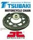 Kit De Chaîne Tsubaki Gamma Non O-ring Et Pignons Jt Pour Suzuki Apx50 Auto 85-89