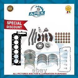 Kit de chaîne de distribution Bmw N57 D30 + Pièces de moteur 3.0 Diesel 6 Gran Coupe Tout neuf