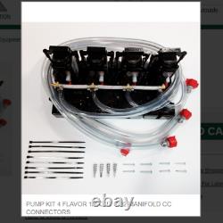 Kit de pompe 4 saveurs 1/4 Sortie Manifold Co2 Connecteurs CC