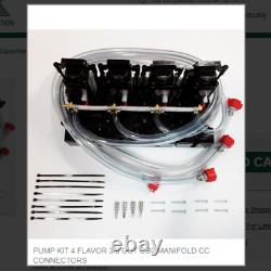 Kit de pompe 4 saveurs 3/8 Sortie Co2 Manifold Connecteurs CC