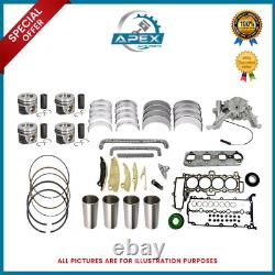 Kit de reconstruction de pièces pour piston Ingenium 204dta 2.0 D avec segments, pompe à huile et chaîne de distribution
